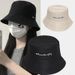 Hot Sale Simple Embroidery Bucket For Women Solid Color Cotton Fisherman Cap Men Outdoor Travel Panama Basin Hat_maomaolike.com