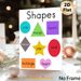 Shapes Themed Painting Poster, Vibrant Labeled Geometric Shapes Poster, Practical For Shape Recognition, Ideal For Educational Spaces And Classrooms_maomaolike.com