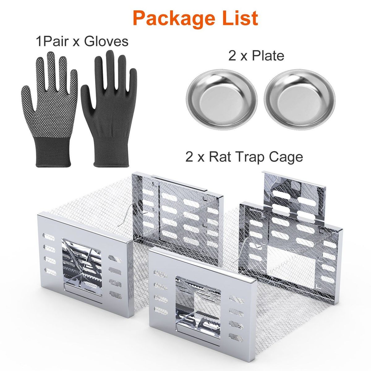 2Pcs Humane Rat Trap Catch And Release Live Mouse Cage Traps With Automatic Continuous Cycle Trapping For Chipmunk Rodent Mouse Small Animals_maomaolike.com