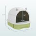Covered Cat Litter Box With Lid, Scoop, Deodorizing Bags For Odor Control, Privacy, Easy To Clean, Green_maomaolike.com