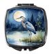 Blue Heron Under The Moonlight Compact Mirror Decorative Travel Makeup Mirror For Women Girls Gifts Pocket Makeup Mirror Folding Handheld_maomaolike.com