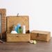 Pugou Rolling Ball 2 Desktop Organizer Woven Non-Rattan Covered Storage Creative Packaging Box For Cosmetics_maomaolike.com