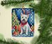 Westie Christmas Reindeer Porcelain Ornament Christmas Tree Hanging Decorations For Home Christmas Holiday, Rectangle, Gift, Multicolor_maomaolike.com