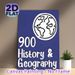 History & Geography Themed Painting Poster, Minimalist Line-Art Globe Poster, Educational Design For History & Geography Learning, Ideal For Study_maomaolike.com