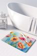 Gerbera Daisies In Watercolor Memory Foam Kitchen Mat Machine Washable Anti-Fatigue Mat Cushion Comfort Bath Mat Or Kitchen Rug_maomaolike.com