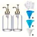 1pc Coffee Syrup Dispensers With Pump Heads And Funnel, 500Ml/17Oz Glass Containers, Press Dispenser_maomaolike.com