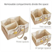 Baby Mommy Bedside Cartoon Large Capacity Felt Storage Basket Side Diaper Bag_maomaolike.com