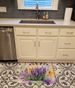 Lavender In Watercolor Memory Foam Kitchen Mat Machine Washable Anti-Fatigue Mat Cushion Comfort Bath Mat Or Kitchen Rug_maomaolike.com