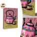 Chai Club Tea Set Painting Poster, Vibrant Vintage Teapot & Teacup Illustration Poster, Brings Cozy Tea-time Vibe, Ideal For Kitchen And Dining Room_maomaolike.com
