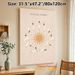 Sun Salutation Yoga Painting Poster, Minimalist Warm-toned Yoga Pose Sequence Poster, Clear Step-by-step Pose Guide For Yoga Practice, Ideal For Yoga_maomaolike.com