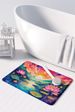 Lotus In Color Memory Foam Kitchen Mat Machine Washable Anti-Fatigue Mat Cushion Comfort Bath Mat Or Kitchen Rug_maomaolike.com
