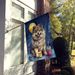 Keeshond Happy Birthday House Flag Large Porch Sleeve Pole Decorative Outside Yard Banner Artwork Wall Hanging, Polyester, House Size, Multicolor_maomaolike.com