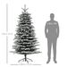 6.5 Ft Pre-Lit Mountain Pine Artificial Christmas Tree, Snow Flocked Christmas Tree, Hinged Xmas Tree With 400 LED Lights And 990 Branch Tips For Holiday Party Decoration, Green_maomaolike.com