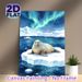 Walrus & Aurora Borealis Painting Poster, Soft Watercolor Arctic Scene Poster, Serene Icy Landscape Artwork, Suitable For Home, Living Room And Office_maomaolike.com