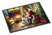 Great Pyrenees And Santa Claus Doormat Front Door Mat Indoor Outdoor Rugs For Entryway, Non Slip Washable Low Pile, 24H X 36W_maomaolike.com
