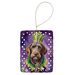 German Wirehaired Pointer King Of Mardi Gras Porcelain Ornament Christmas Tree Hanging Decorations For Home Christmas Holiday, Rectangle, Gift, Multicolor_maomaolike.com