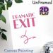 Dramatic Exit Painting Poster, Chic Pink Lettering With Cursive Arrow Poster, Witty Decorative Piece Suitable For Entryway, Bedroom And Living Room_maomaolike.com
