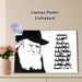Monochrome Rabbi Portrait Painting Poster, Stylized Black-and-White Portrait With Artistic Typography Poster, Sleek Minimalist Design Ideal For Home_maomaolike.com