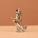 South Asian Brass Witch Figurine Statue With Broom Element, Decorative Metal Craft Ornament For Household Desktop Layout
_maomaolike.com