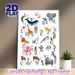 French Animal Alphabet Painting Poster, Vibrant Watercolor Illustrated Animal Alphabet Poster, Educational Design For Learning Letters And Animal_maomaolike.com