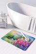 Idaho Syringa In Watercolor Memory Foam Kitchen Mat Machine Washable Anti-Fatigue Mat Cushion Comfort Bath Mat Or Kitchen Rug_maomaolike.com