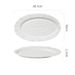 Rock Pattern Pure White Ceramic Plating Dish Oval Deep Steamed Fish Western Food Plate Hotel Tableware_maomaolike.com
