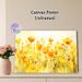 Yellow Wildflower Themed Painting Poster, Soft Watercolor Vibrant Yellow Wildflower Field Poster, Warm-toned Gentle Floral Decor Idea For Living Room_maomaolike.com
