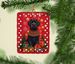 Black Russian Terrier Holiday Christmas Porcelain Ornament Christmas Tree Hanging Decorations For Home Christmas Holiday, Rectangle, Gift, Multicolor_maomaolike.com