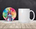 Hippie Animal Rabbit Large Sandstone Coasters Pack Of 4 Absorbent Round Coasters Decor Gifts For Men Or Women, 4 In, Multicolor_maomaolike.com