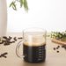 1 PCS Transparent Tape With High Borosilicate Glass Cup, Coffee Cup, Coffee Sharing Cup With Scale Identification_maomaolike.com