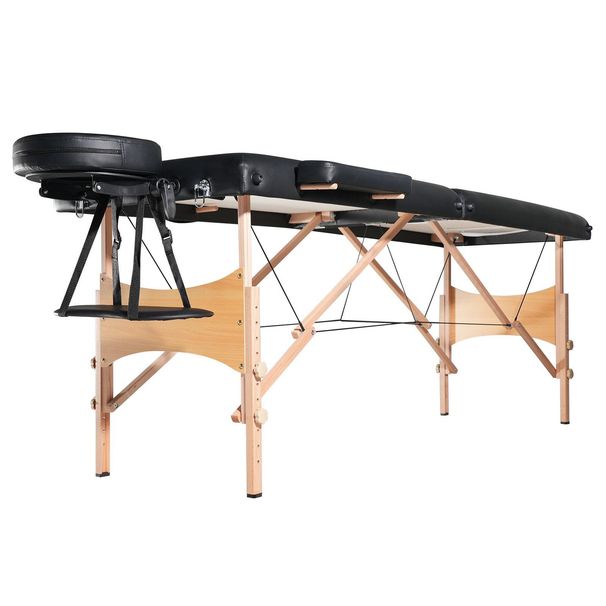 VEVOR Portable Massage Table 24" W, 2 Folding Lightweight Massage Table, 8-Level Height Adjustable Salon Tattoo Bed, Spa Table With Headrest, Armrests, Hand Pallet & Carrying Bag, 600LBS_maomaolike.com