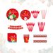 Christmas 10-piece Set Set Party Supplies Snowman Disposable Tableware Paper Plates And Napkins Banners Plastic Tablecloths Cutlery Serves 60 For Merry Christmas Party Home Indoor Outdoor Decor_maomaolike.com