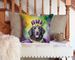 Curly-Coated Retriever King Of Mardi Gras Throw Pillow Machine Washable, Indoor Outdoor Decorative Pillow For Couch, Bed Or Patio, 14Hx14W_maomaolike.com