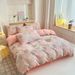 Maternity Grade Pure Cotton Brushed High Weight Milk Baby Crystal Velvet Four-Piece Set Duvet Cover Sheet Bed Skirt Style_maomaolike.com