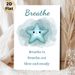Kawaii Starfish Mindful Breathing Painting Poster, Soft Watercolor Cute Starfish With Inspirational Quotes Poster, Calming Decor Ideal For Bedroom_maomaolike.com
