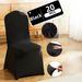 20PCS Stretch Spandex Non-Slip Chair Covers - Universal Fit, Washable Slipcovers For Wedding, Party, Banquet, Celebration & Dining (Black)_maomaolike.com