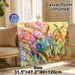 Floral & Plant Mosaic Painting Poster, Vibrant Colorful Stained-glass Style Art Poster, Eye-catching Decorative Artwork Suitable For Living Room_maomaolike.com