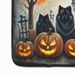 Keeshond Spooky Halloween Memory Foam Kitchen Mat Machine Washable Anti-Fatigue Mat Cushion Comfort Bath Mat Or Kitchen Rug_maomaolike.com