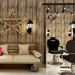 45cm*2000cm Reclaimed Barn Wood Wallpaper – Rustic Wood Plank Peel & Stick Wall Covering For Farmhouse, Cabin & Industrial Decor_maomaolike.com