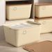 Desktop Snacks Miscellaneous Fruit Basket With Handle And Lid Plastic Home Clothing Storage Organizer Box_maomaolike.com