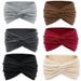 Wide-brimmed women's sports headband Sweat-absorbing retro European and American hair accessories big head women's headband wholesale_maomaolike.com