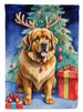 Tibetan Mastiff Christmas Reindeer House Flag Large Porch Sleeve Pole Decorative Outside Yard Banner Artwork Wall Hanging, Polyester, House Size, Multicolor_maomaolike.com