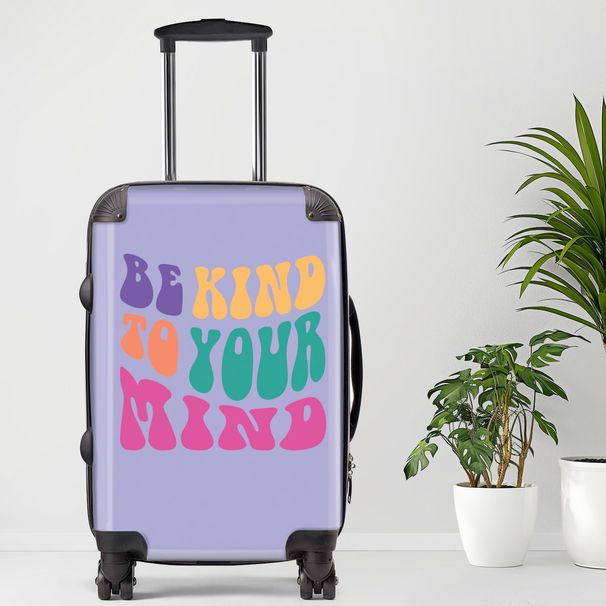 Be Kind To Your Mind Luggage, 20/24/28 Inch Luggage, Carry-On, Custom Luggage, Luggage Set, Suitcase, Travel, Vacation, Cabin Suitcase, Custom Suitcase, Personalized Luggage_maomaolike.com