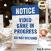 Video Game Notice Painting Poster, Vintage Distressed Text Art Poster, Clear Do-not-disturb Reminder, Ideal For Game Rooms, Bedrooms_maomaolike.com