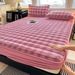 Thickened Rabbit Fur Sheet Single Piece Winter Milk Coral Bed Cover Fleece Warm Mattress Protector Three-Piece Set_maomaolike.com