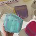New Dopamine Colorful Tofu Large Capacity Makeup Portable Travel Cosmetic Mesh Storage Bag_maomaolike.com