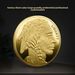 2024 U.S. Bison Gold And Silver Custom Cross-Border Medals, Buffalo City Old Man Head Commemorative Coins, Promotional_maomaolike.com