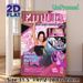 Pop Star Emilia Painting Poster, Vibrant Pink Y2K Retro Magazine-style Poster, Eye-catching Pop Culture Collage Design Ideal For Bedroom, Music Studio_maomaolike.com