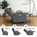 Power Lift Recliner Chair For Elderly, Recliner Chair With Massage & Heat, Electric Leather Lift Recliner Chair For Living Room With Side Pocket, USB & Type-C Charge Port, Charcoal Gray_maomaolike.com