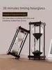Simple Modern Geometric Glass Hourglass Ornament Creative Anti-Fall Children's Half-Hour 60-Minute Timer_maomaolike.com